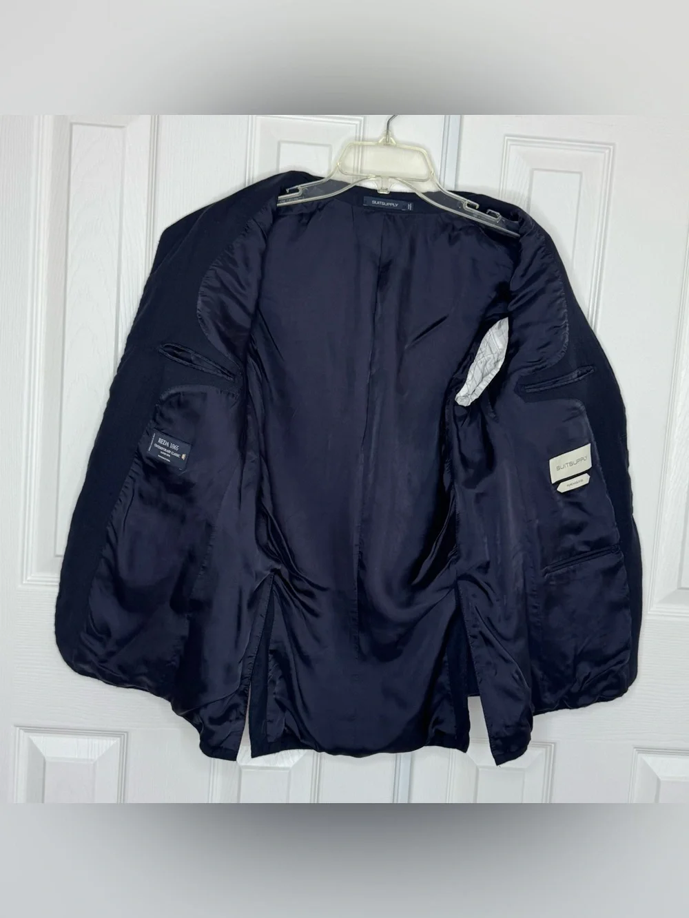 Suitsupply Size 36 Wool Navy  Blue Tailored Fit Super 130S HavanaSuit Jacket